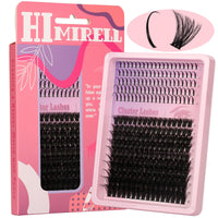 Himirell Lash Clusters 100D Lash Spikes Eyelash Clusters Volume 260pac Long 10-19mm Individual Lashes DIY Spiky Lash Extension Mega Cluster Eyelash Extensions Mink Strips Lashes Thick