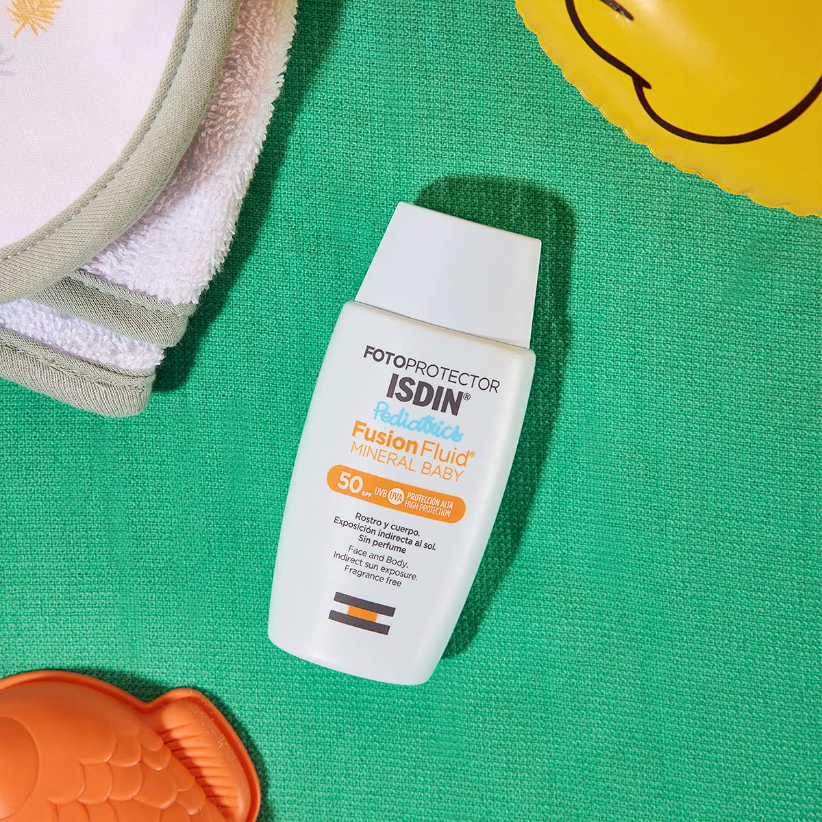 ISDIN Fotoprotector Fusion Fluid Mineral Baby SPF50 (50ml) | 100% mineral sunscreen specially formulated for children and babies' fragile skin