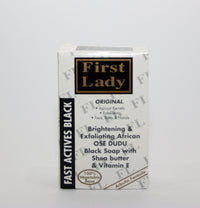 First Lady Skin Brightening & Exfoliating African OSE DUDU OSUN Black Soap 200g - with Shea Butter & Vitamin E