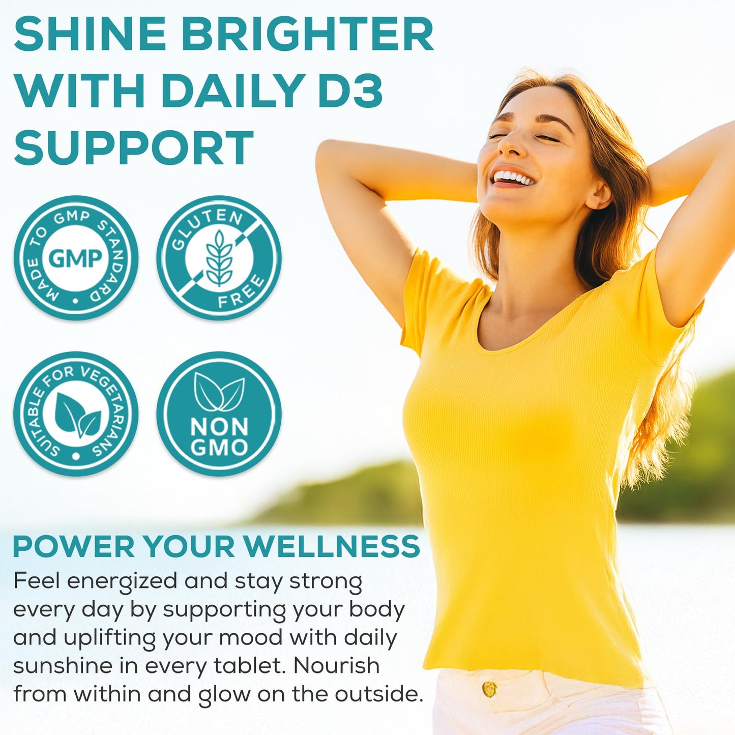 ICEVIT Vitamin D 4000IU 365 Vegetarian Tablets | High Strength Cholecalciferol Vitamin D3 Supplement | Manufactured in UK