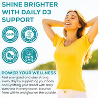 ICEVIT Vitamin D 4000IU 365 Vegetarian Tablets | High Strength Cholecalciferol Vitamin D3 Supplement | Manufactured in UK