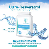swiss bioenergetics Ultra-Resveratrol 150mg 90 Capsules - High Strength 150mg Trans Resveratrol - High Potency Targeted Release Antioxidant Supplement