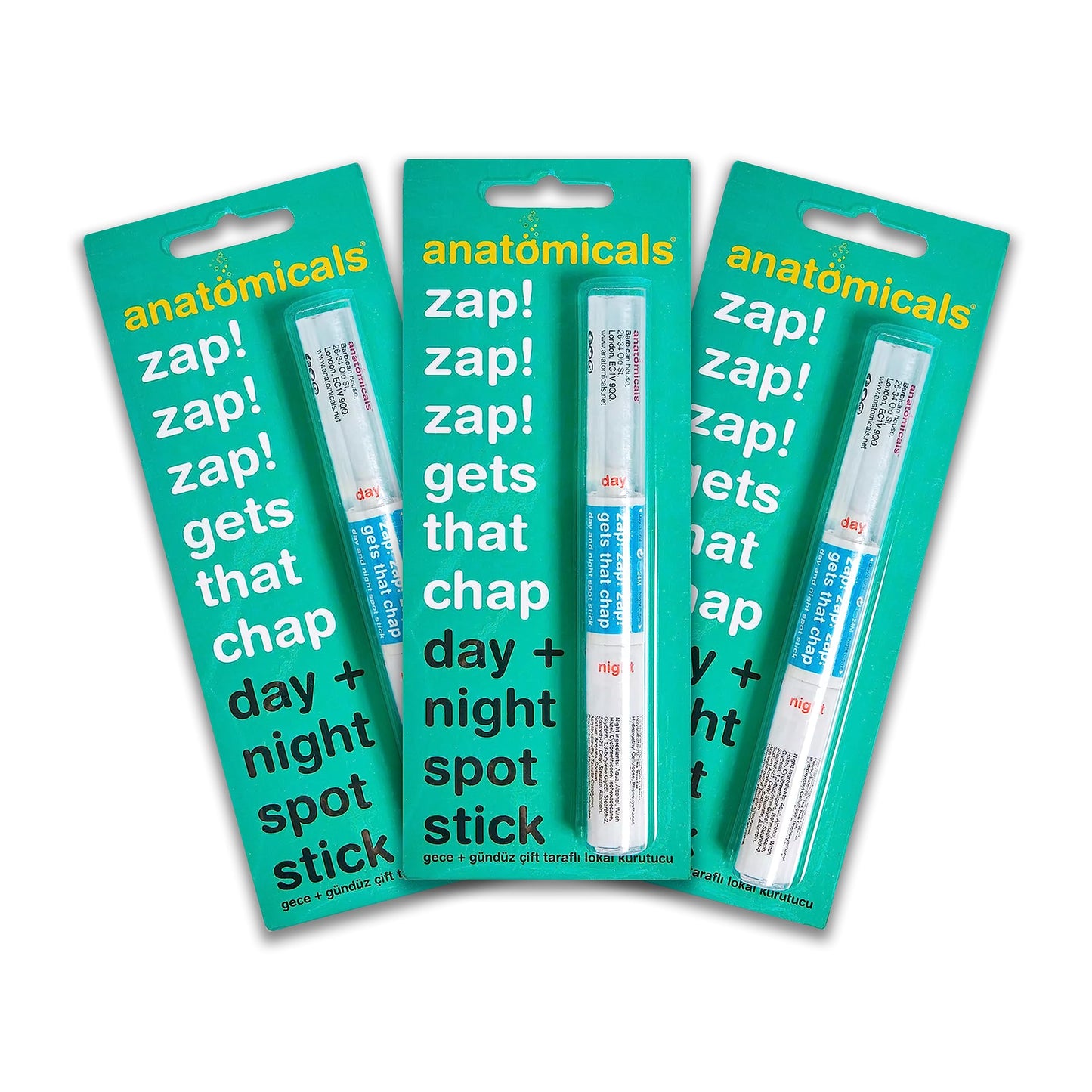 Anatomicals Fast-Acting Acne Spot Blemish Zit Treatment Use Day and Night - Zap Zap Zap Gets That Chap, Contains Tea Tree Oil and Witch Hazel to Get Rid Of Spots Quickly