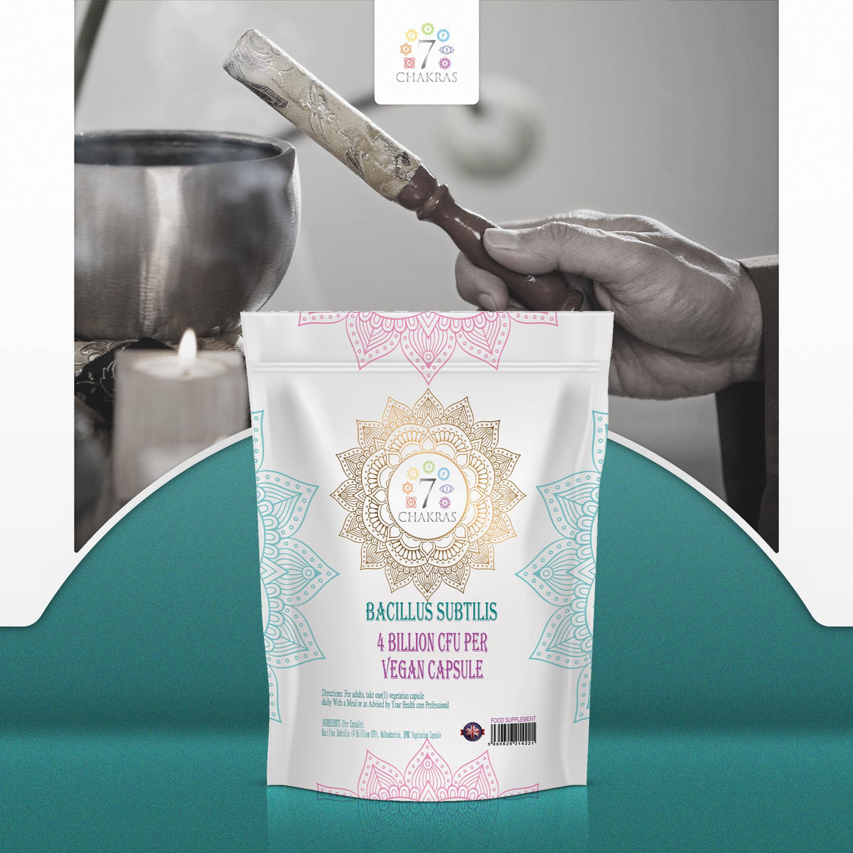 Herb-ology.co.uk Nature's Technology 7C Bacillus Subtilis | 120 High Strength Probiotic Supplements - 4 Billion CFU Bacillus Subtilis per Capsule | Spore Probiotics | Non-GMO, Gluten & Allergen Free | Manufactured in The UK