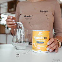 Nature's Finest by Nutrisslim Vitamin C Powder with Zinc & Selenium – 150 g, 30 Servings – Sugar-Free Antioxidant Multivitamin for Immune Support & Oxidative Stress Protection