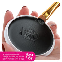 Funki Face & Body Paint Black Oil-Based Facepaint - Pack Of 1 - Pot of Black Face Paint - Fancy Dress Costume Makeup Accessory