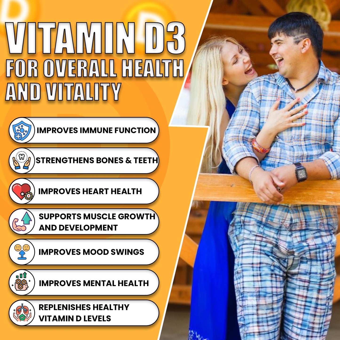 Tresible Vitamin D Tablets (5 Weeks Supply) - High Strength Vitamin D3 20000 IU Tablets to Support Immune System, Teeth, Bones, and Muscles - 35 Count Vitamin D 1000IU Tablet for Children and Adults
