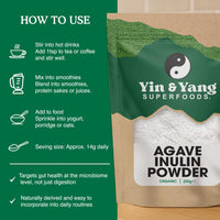 Yin & Yang Superfoods Inulin Prebiotic Fibre Powder 250g | 100% Agave | Vegan