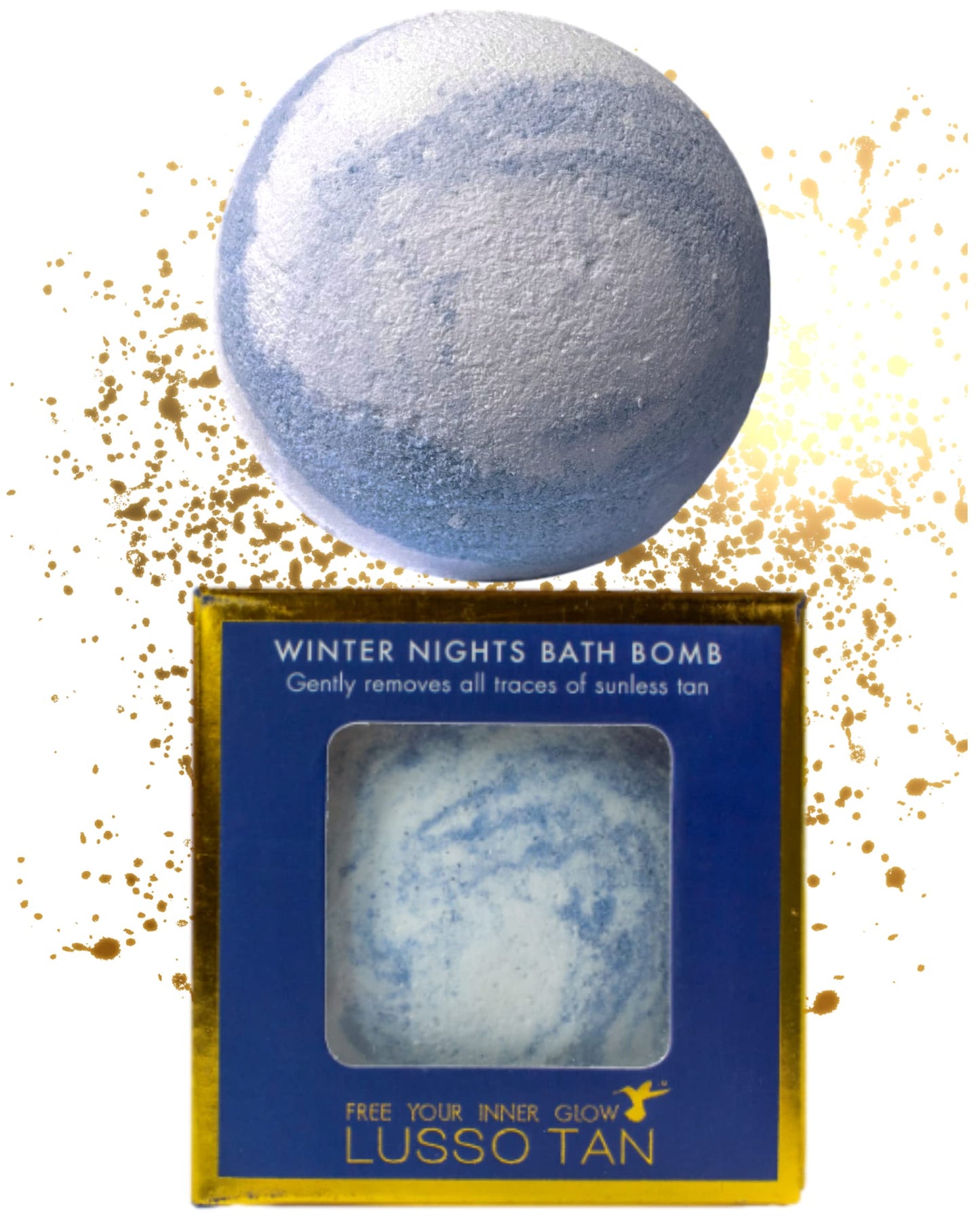 Luxury Tan Remover Bath Bomb – by Lusso Tan. Organic, Vegan and Cruelty-Free Self-Tan Eraser. Natural Essential Oils. Paraben Free. Fast-Action. Remove Fake Tan in 10 Minute Soak Winter Nights Scent