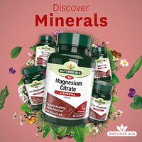 Natures Aid Magnesium Citrate 750 mg Capsules with Vitamin B6, Vegan, 60-Count, 146920