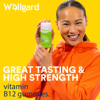 Wellgard Vegan Vitamin B12 Gummies – High Strength B12 Supplement for Energy & Immunity, UK Formulated B12 Gummies