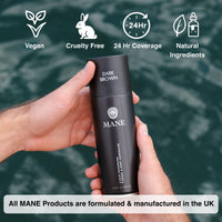 MANE Mane Micro-Mineral Hair Thickening Spray & Root Touch Up Spray, Instant Volume & Root Cover Up for Thinning or Fine Hair, Lightweight Buildable Coverage for Men & Women, Dark Brown, 200 ml