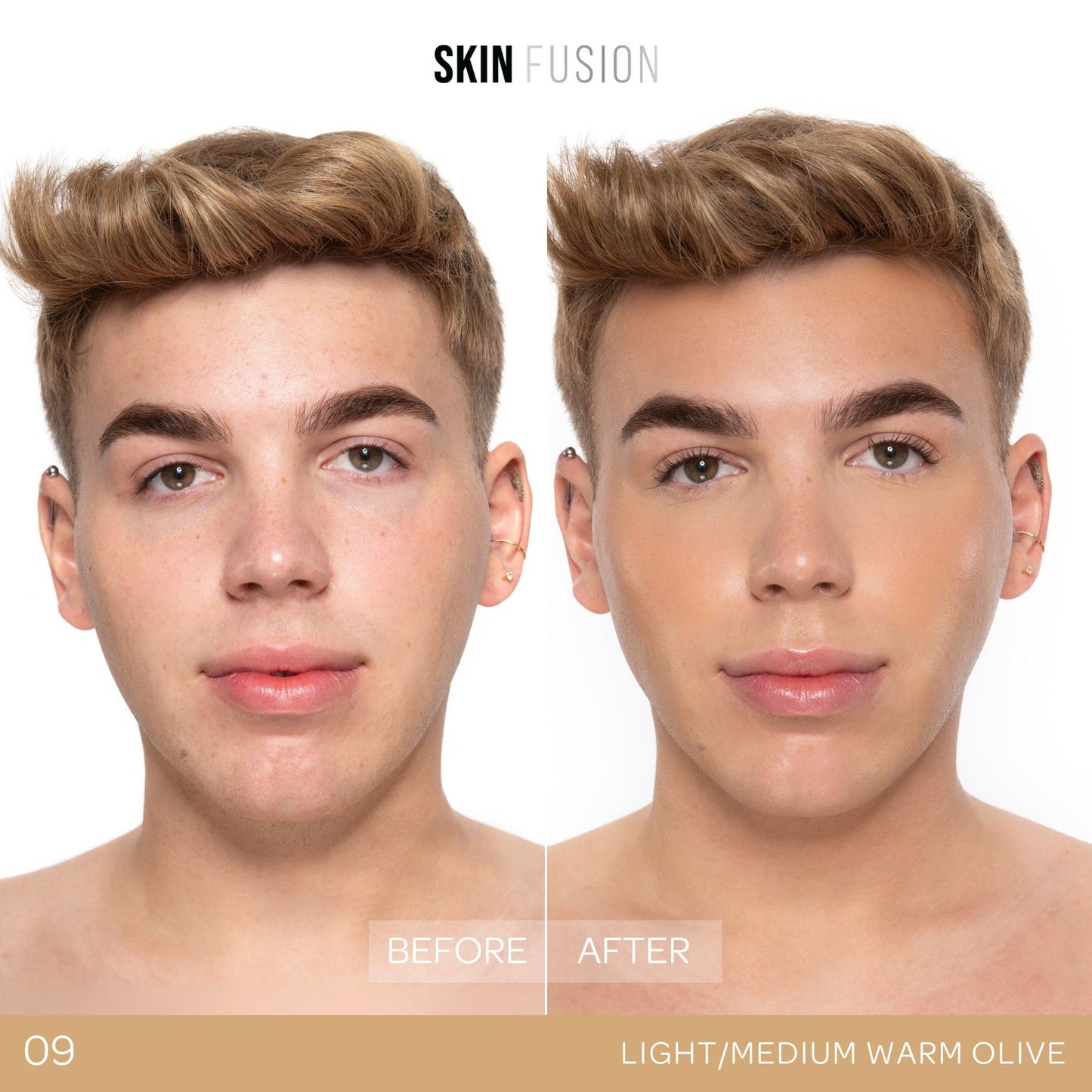 BPerfect Skin Fusion Skin Tint SPF 25 – Lightweight, Buildable Skincare Hybrid for a Radiant, Natural-Look Base – Shade 9 Light/Medium Warm Olive, 30ml