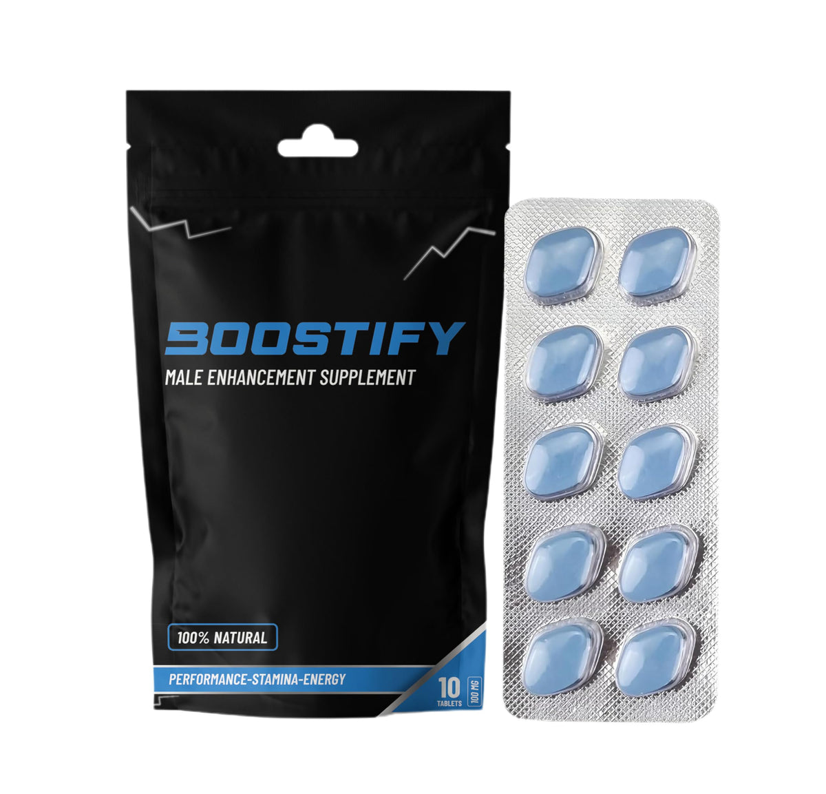 boostify Boostify™ 10 Tablets | Fast Effect 100% Herbal Food Supplement | Fast Acting | Ginseng | Energy and Stamina Support