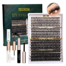 Lanciley Cluster Lashes 320PCS Volume Individual Eyelashes 30D+40D+80D+100D Lash Extension Kit 12-20MM Natural Lash Clusters DIY Eyelash Extension Kit with Lash Bond and Seal Lash Tweezers-30+40+80+100D