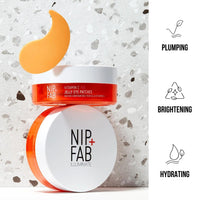 Nip+Fab Vitamin C Fix Jelly Eye Patches, 20 Pairs, Brightening Hydro Gel for Under-Eyes with 3 stable forms of Vitamin C