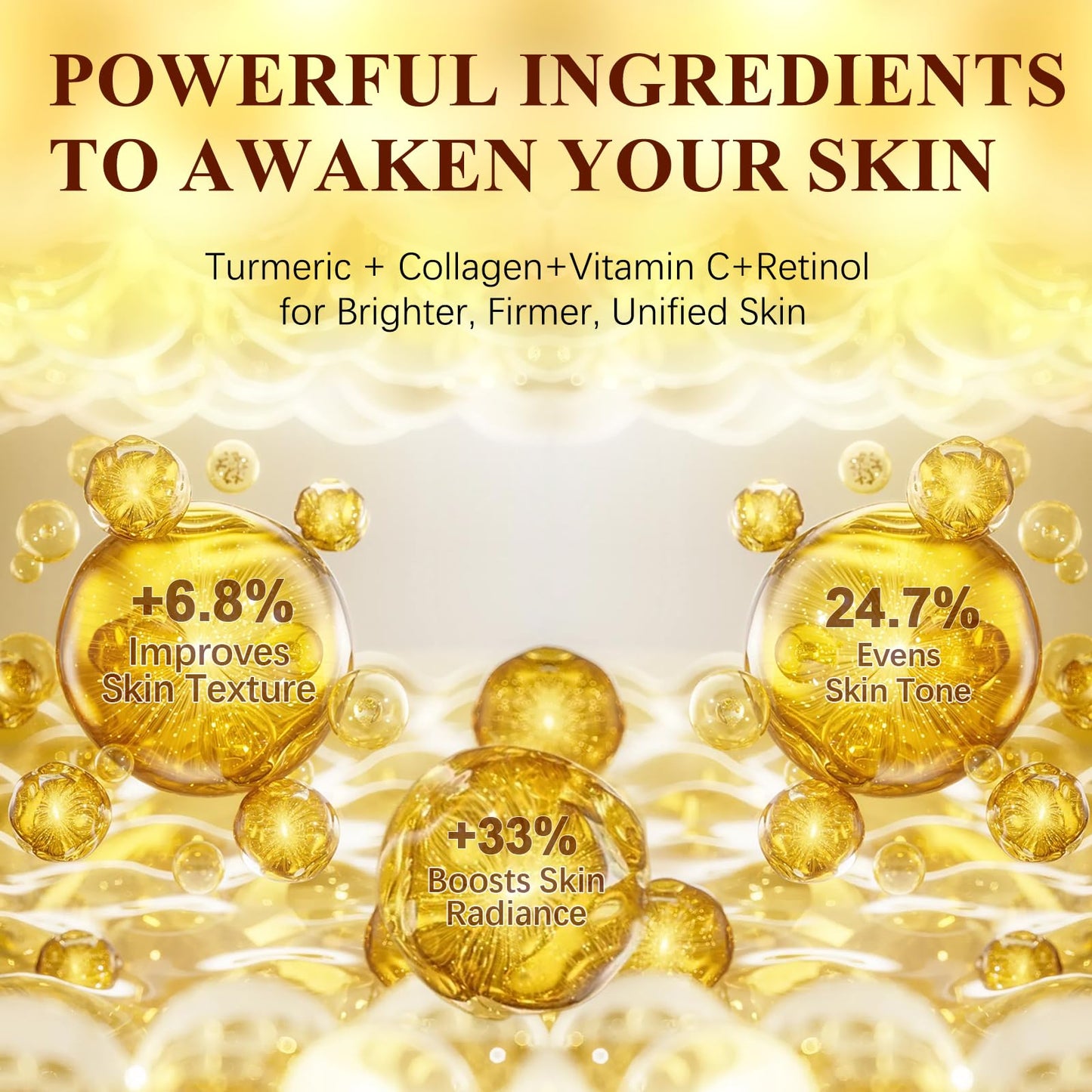 chenyayun Turmeric Vitamin C Collagen Overnight Wrapping Peel Off Mask with Retinol for A Clear, Dewy, Radiant Complexion Against Roughed & Stressed & Saggy Skin, Anti-Aging/Wrinkles/Fine Lines, 2.53 Oz/75 ML
