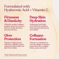 Collagen Glow Complex | Marine Collagen Powder with Hyaluronic Acid & Vitamin C | 100% Type I Collagen Supplements Powder for Hair, Skin & Nails | Scientifically Proven Collagen | Free Soul