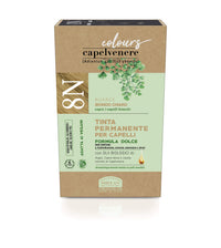 Helan Capelvenere Colours - Blonde Hair Dye Permanent, Gentle Formula, 8N Light Blonde - Natural Hair Dye Easy to Use, Odourless with Excellent Coverage - Ammonia and Alcohol Free Hair Colour