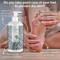 tea tree oil australian bodycare Foot Cream from Australian Bodycare 500ml | Hard Skin Remover for Women & Men | Treatment against Hard, very Dry & Cracked Feet with 10% Urea | Foot Care against Sweaty Feet with Tea Tree Oil