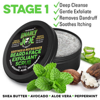 TRADEMARK GNARLY JOE EST.MMXVII Gnarly Joe Beard Rescue & Revive Gift Pack - Beard Softener 85ml & Exfoliant 50g Set for Men - Beard Cream & Face Scrub with Cocoa Butter, Peppermint & Coconut - Beard Conditioner - Made in UK