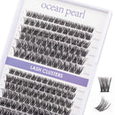 ocean pearl Cluster Lashes 144 Clusters Individual Lashes DIY Lash Extensions 10-16mm Length Reusable Soft Natural False Eyelashes Super Thin Band Wide Stem Eyelash Extensions for Makeup at Home - OP01