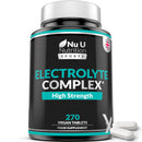 Nu U Nutrition - Electrolytes Complex - 270 Vegan Unflavoured Tablets with Sodium, Potassium, Magnesium & Calcium Phosphate - Suitable for Carnivore & Paleo Diet - Made in the UK