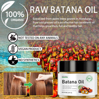 MINSHZEE Batana Hair Growth Oil, 100% Pure Natural from Honduras, Organic Hair Mask, Reduces Hair Loss, Moisturising the scalp, and repairing damaged, dry hair, Repairs Damaged Hair & Scalp (120g)