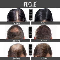 FIXXIE, fixxie Hair Fibres with Applicator + Comb, 82.5g Natural Keratin Hair Thickening Fibers for Thinning Hair, Hair Thickener For Women & Men, 27.5g X 3 Bottles (Pack of 3, Black)