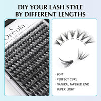 Oreola Cluster Lashes 240 Pieces Individual Eyelashes Natural Look 9-16MM