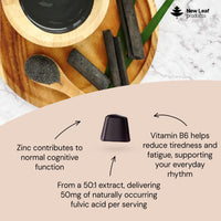 NEW LEAF PRODUCTS Shilajit Gummies - Enriched with Zinc & Vitamin B6 - High Strength 3000mg Pure Himalayan Shilajit for Men and Women - Berry Flavoured, Vegan Shilajit Gummies By New Leaf