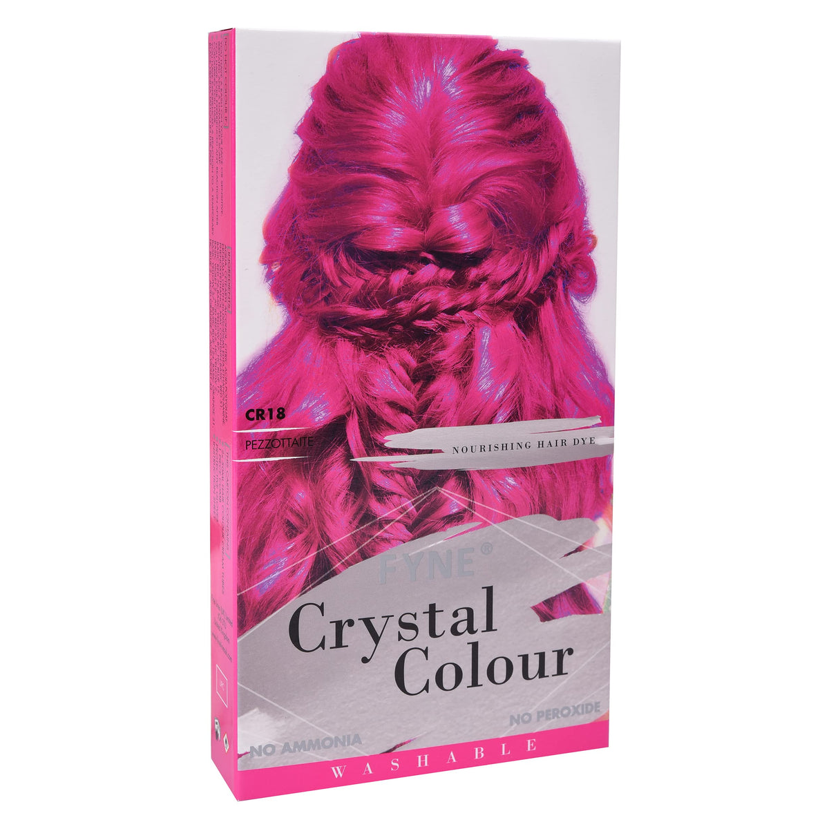 FYNE Crystal Colour - Semi Permanent Hair Colour (Pink - Pezzotaite) | Semi Permanent hair dye | Nice and Easy hair dye for Women | Built-in conditioner formula, healthier shiny hair