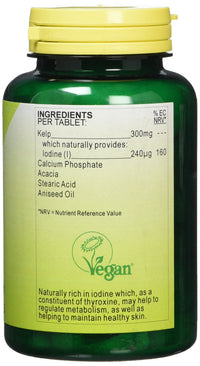 Health Plus Kelp 300mg : Body Shape Plant Supplement : 250 Tablets, in a planet-friendly 99% recycled pot