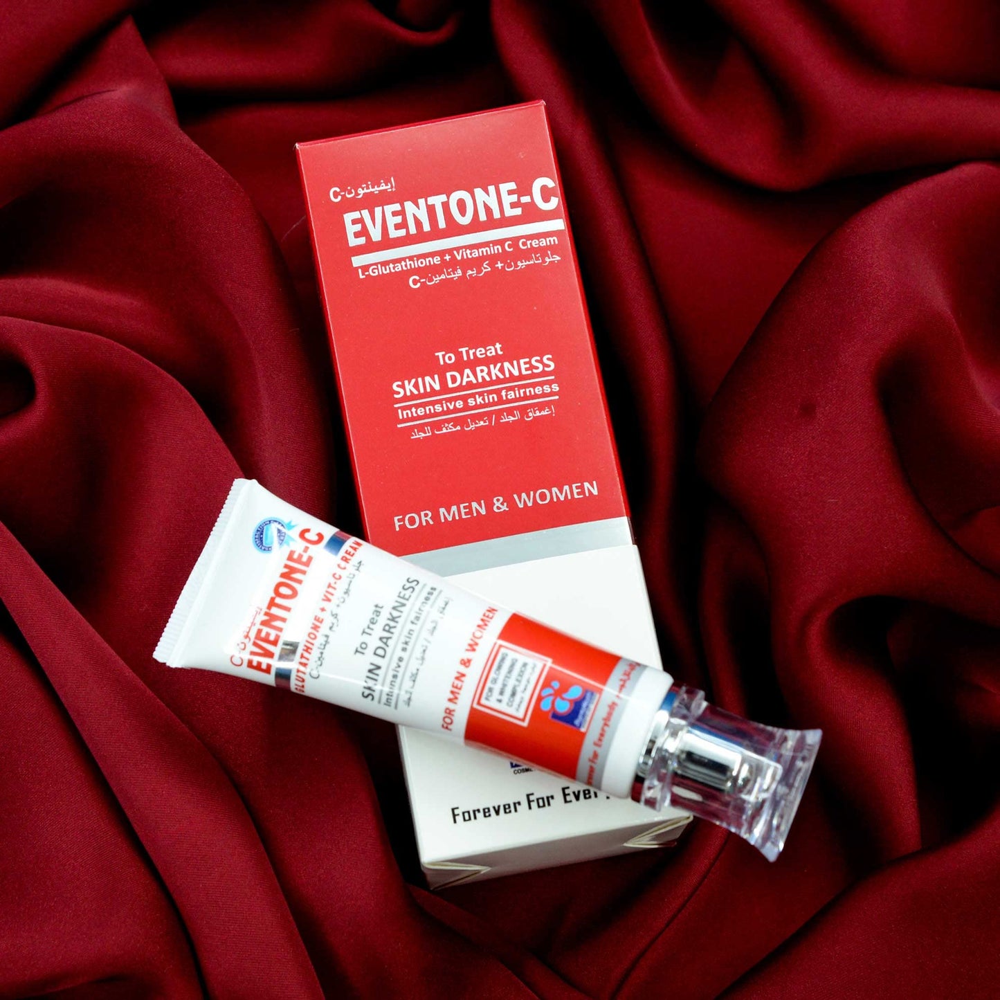 Pharmahealth Eventone-C L-Glutathione + Vitamin C Skin Darkness Treatment Anti-aging Wrinkleine lines treatment Youthful skin cream For Man and Woman