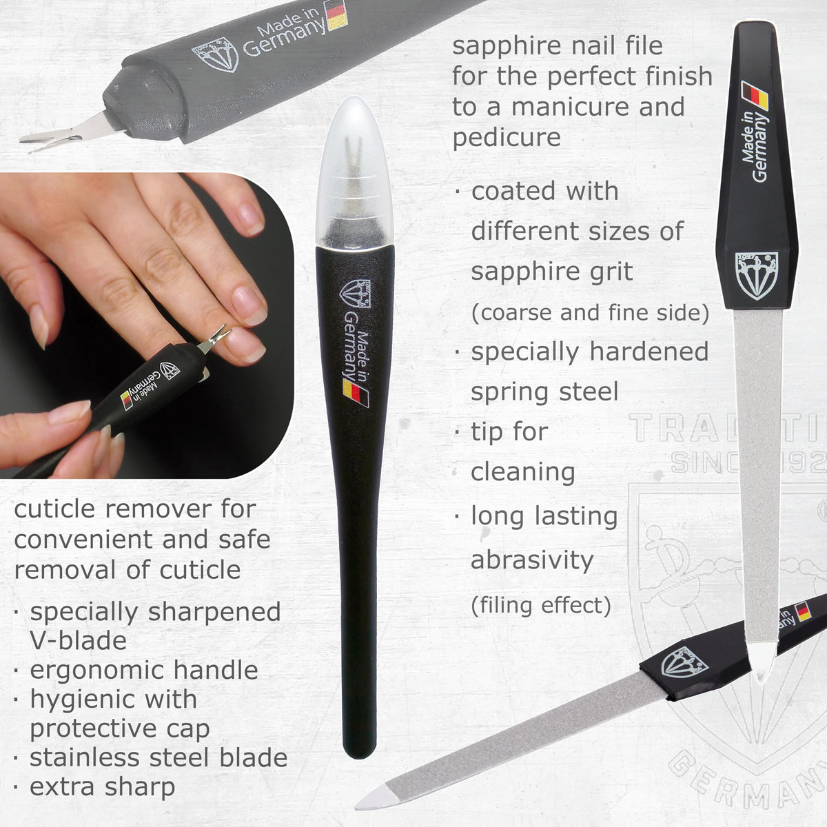 3 Swords Germany - manicure pedicure set kit - brand quality by 3 Swords