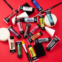 Moon Creations Face & Body Paint Tubes | White | 12ml | Ready to Use Face Paint | No Flake | Cruelty Free, Made in UK | Face Paint for Kids, Adults, Fancy Dress, Festivals, Halloween & More