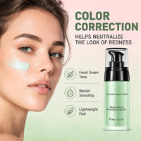 Lumiter Green Colour Corrector for Redness, Anti-Redness Face Primer, Natural Make up Primer for Sensitive Skin, Green Concealer, Lightweight Hydrating Formula, 40g