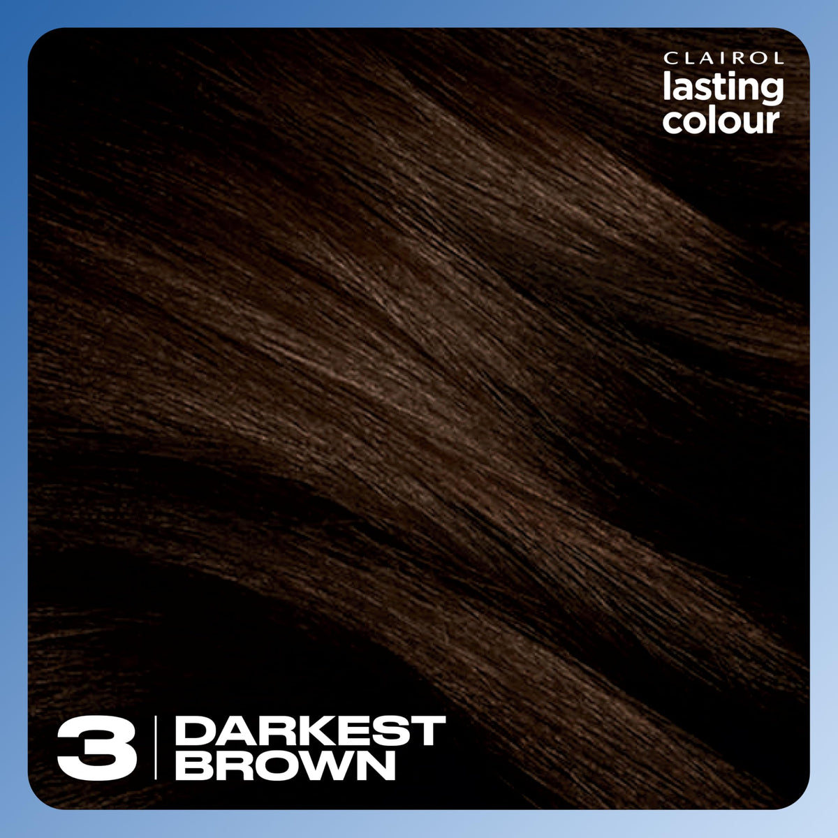 Clairol Lasting Colour Permanent Hair Dye | Ideal Grey Coverage | Shiny and Moisturised Hair | 3 Darkest Brown