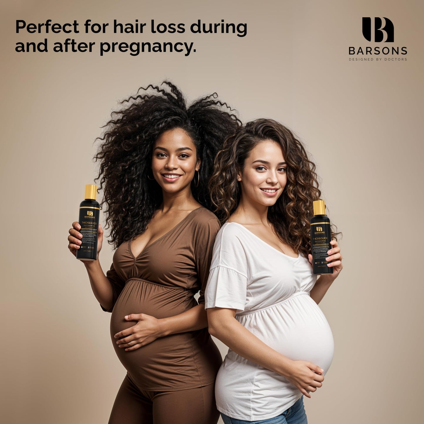 BARSONS Oud Shampoo for HER. Luxury Haircare Formula, designed by Doctors & Hair Stylists | Rosemary Oil, Argan Oil, Biotin, Caffeine, Saw Palmetto | Nourishing Shampoo for Thicker & Fuller Hair