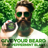 TRADEMARK GNARLY JOE EST.MMXVII Gnarly Joe Face & Beard Exfoliator Scrub for Men - 50g Natural Peppermint Face Wash - Dual Action Beard Exfoliator & Mens Facial Scrub for Dry, Itchy Skin & Beard Dandruff - Made in UK