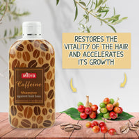 Milva Caffeine Natural Hair Growth & Thickening Shampoo for Women and Men - 200ml Sulfate-Free Formula with Caffeine Extract - Fights Hair Loss, Volumizes & Nourishes Thinning Hair