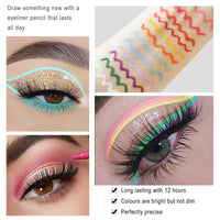 Maggikey Matte Gel Colored Eyeliner, Provides Long - Term Wear, Water - Resistant, Sweat - Resistant Pencil In Cyan - A Great Makeup Tool