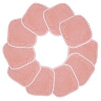 POLYTE Polyte Premium Hypoallergenic Chemical Free Microfibre Fleece Makeup Remover and Facial Cleansing Cloth (13x13 cm, 10 Pink Cloths)