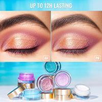 OULAC Cream Eyeshadow, Glitter Peach Eyeshadow, Holds Makeup For 12 Hours +, Waterproof and Sweatproof, Crease Resistant, Vegan | 06g, Cheers! (08)