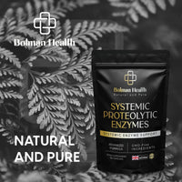 Bolman Health Systemic Proteolytic Enzymes | Advanced Enzyme Complex | Supports Inflammation Response, Repair & Recovery | Digestive & Immune Health | 60 Vegan Capsules | GMO-Free | Made in UK