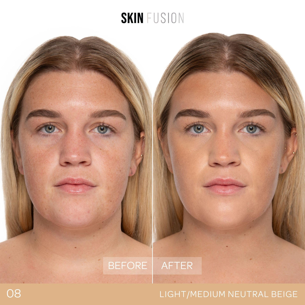 BPerfect Skin Fusion Skin Tint SPF 25 – Lightweight, Buildable Skincare Hybrid for a Radiant, Natural-Look Base – Shade 8 Light/Medium Neutral Beige, 30ml
