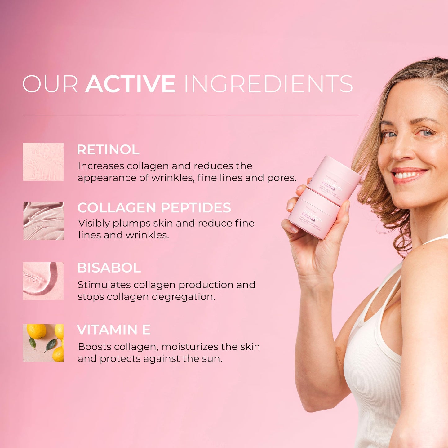 Swedish Collagen Retinol Day Cream I Hydrated & Smooth Skin Treatment I Vitamin E, Organic Aloe Vera, Shea butter, Jojoba Oil I Made in Sweden - 50ml