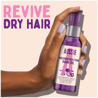 Aussie Reconstructor Hair Oil With Avocado, Jojoba Oil and Macadamia Nut Oil, 3 Miracle Hair Oil For Dry Damaged Hair, Leightweight Reconstructor Oil Treatment, 100 ml
