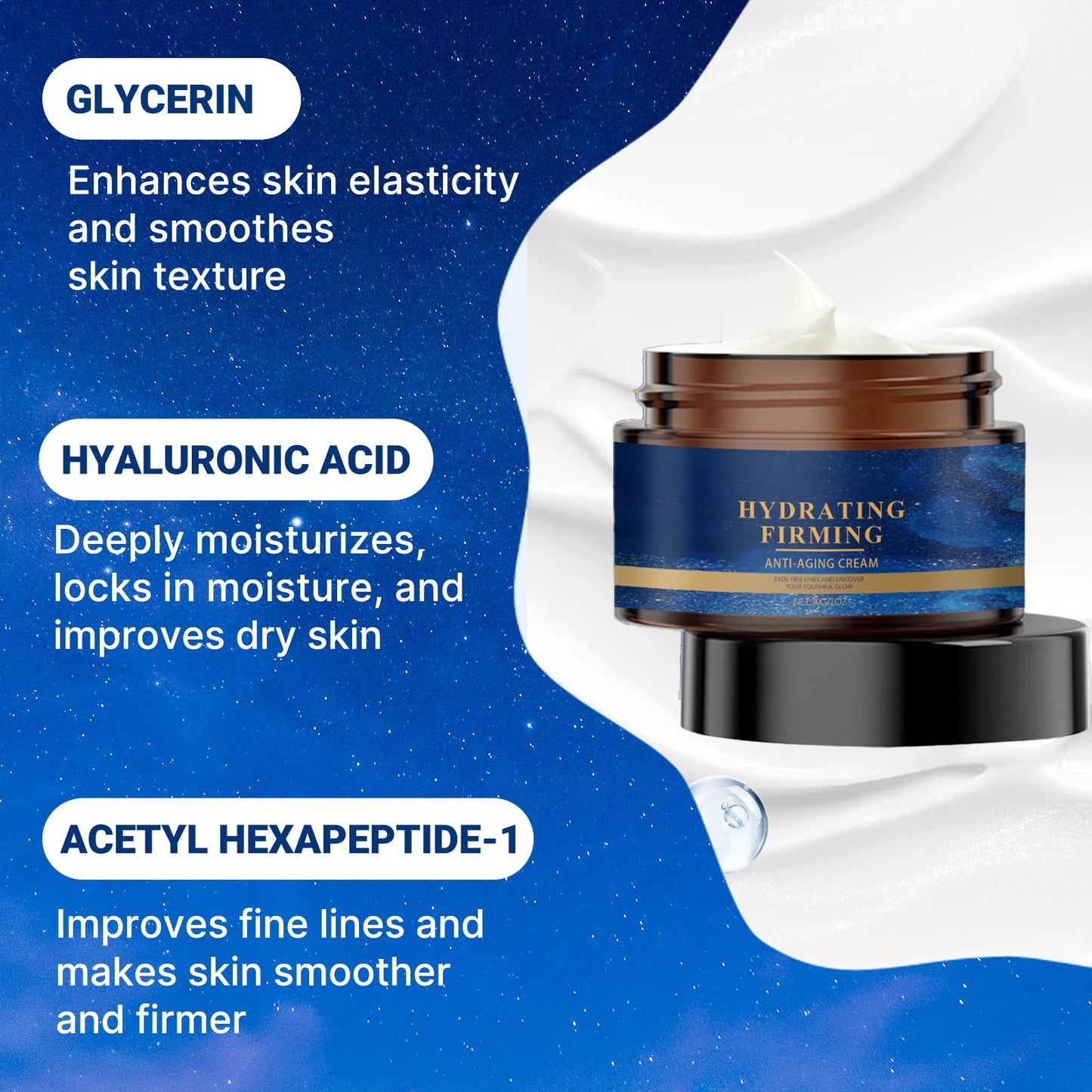 Gonggi 3Pcs Anti Aging Liquid Solution - Liquid Wrinkle, Anti-aging Facial Serums and Cream, Ideal Gifts for Women, Hydrating Serum Facial, Absorb Quickly &Suitable All Skin Type