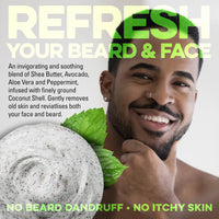 TRADEMARK GNARLY JOE EST.MMXVII Gnarly Joe Face & Beard Exfoliator Scrub for Men - 50g Natural Peppermint Face Wash - Dual Action Beard Exfoliator & Mens Facial Scrub for Dry, Itchy Skin & Beard Dandruff - Made in UK